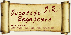 Jerotije Regojević vizit kartica